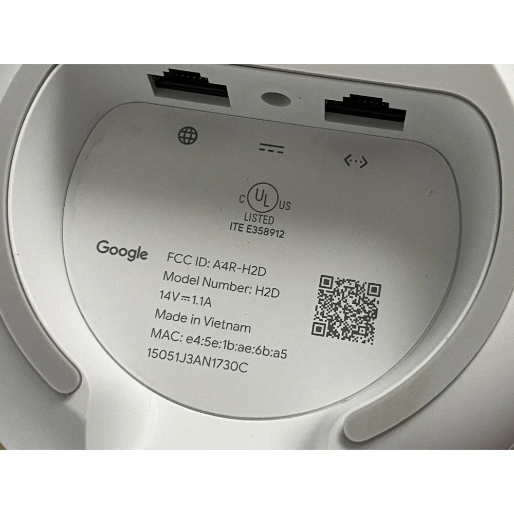 Snow White Google Nest WiFi H2D 2nd Gen Mesh Router